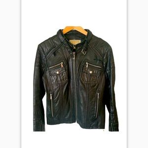 Michael Kors soft buttery leather jacket - Moto Style